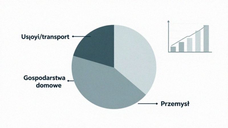 Jak dzieli się zużycie prądu między sektory?