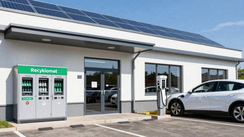 Jakie proekologiczne rozwiązania zastosowano w sklepie?