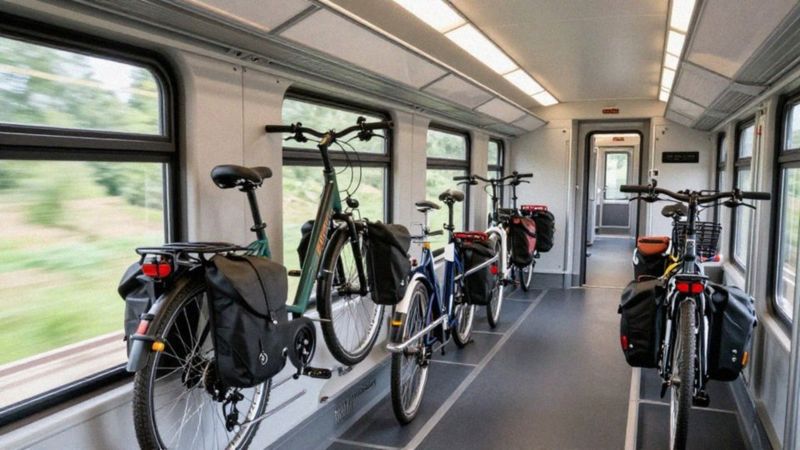 Gdzie umieścić i jak przymocować rower w pociągu?