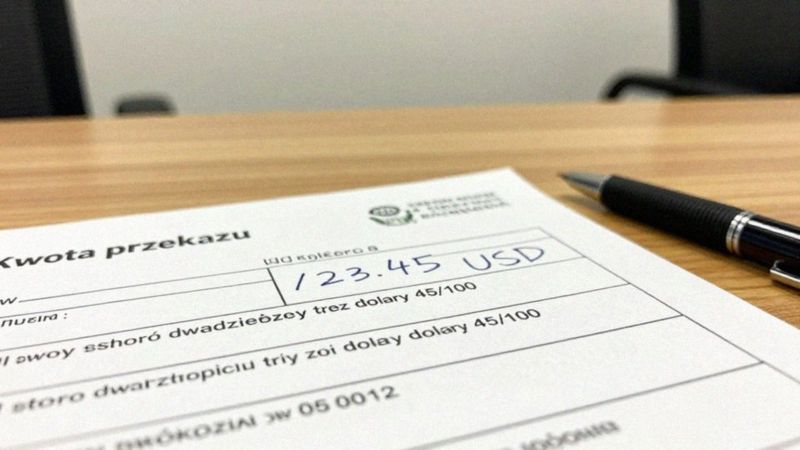 Kwota przekazu: jak wpisać cyframi i słownie?