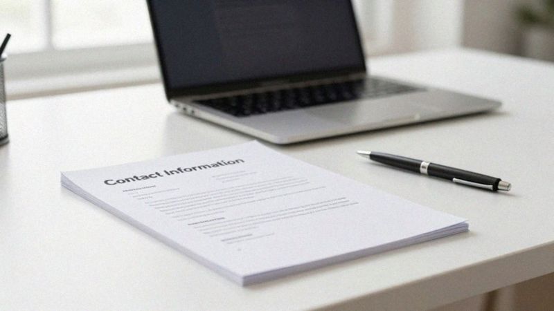 Jakie dane kontaktowe umieścić w CV?